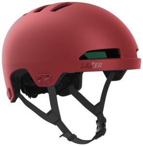 Kask rowerowy LAZER Maze Jr KinetiCore  Matte Ruby Red +STKR 50-56cm (1)
