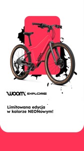 Rower WOOM 6 EXPLORE 26" różowy neon pink/limitowana edycja