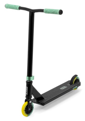 SL2050 Slamm Scooters Classic Mini Pro Scooter Black Green Front Main.jpg