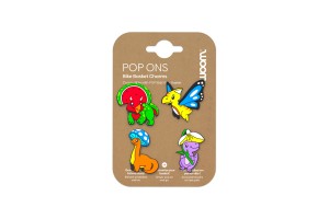 Przypinki POP ONS do koszyka rowerowego